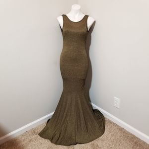Gold AMI Clubwear Size 6 Mermaid dress